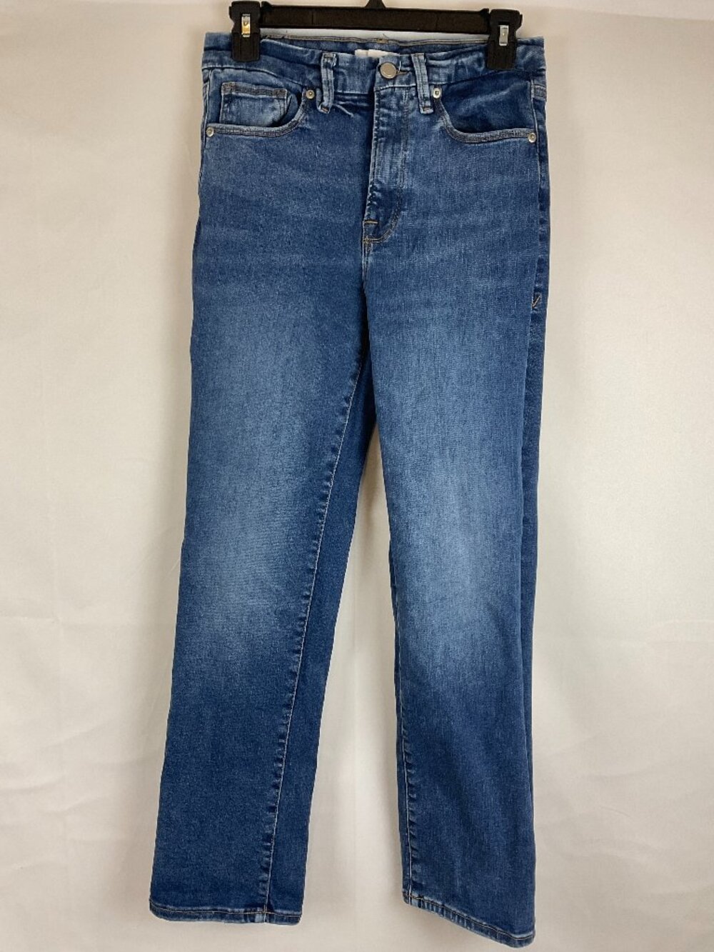 Good American Always Fit Good Legs Straight Jeans 6-12 Size Blue